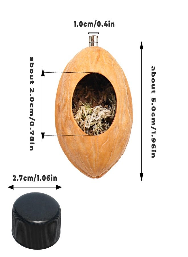 MHLLGN 2 Pack Jumping Spider Enclosure Accessories with Walnut Shell Moss and Magnet, Natural Material Jumping Spider Hide - Image 2